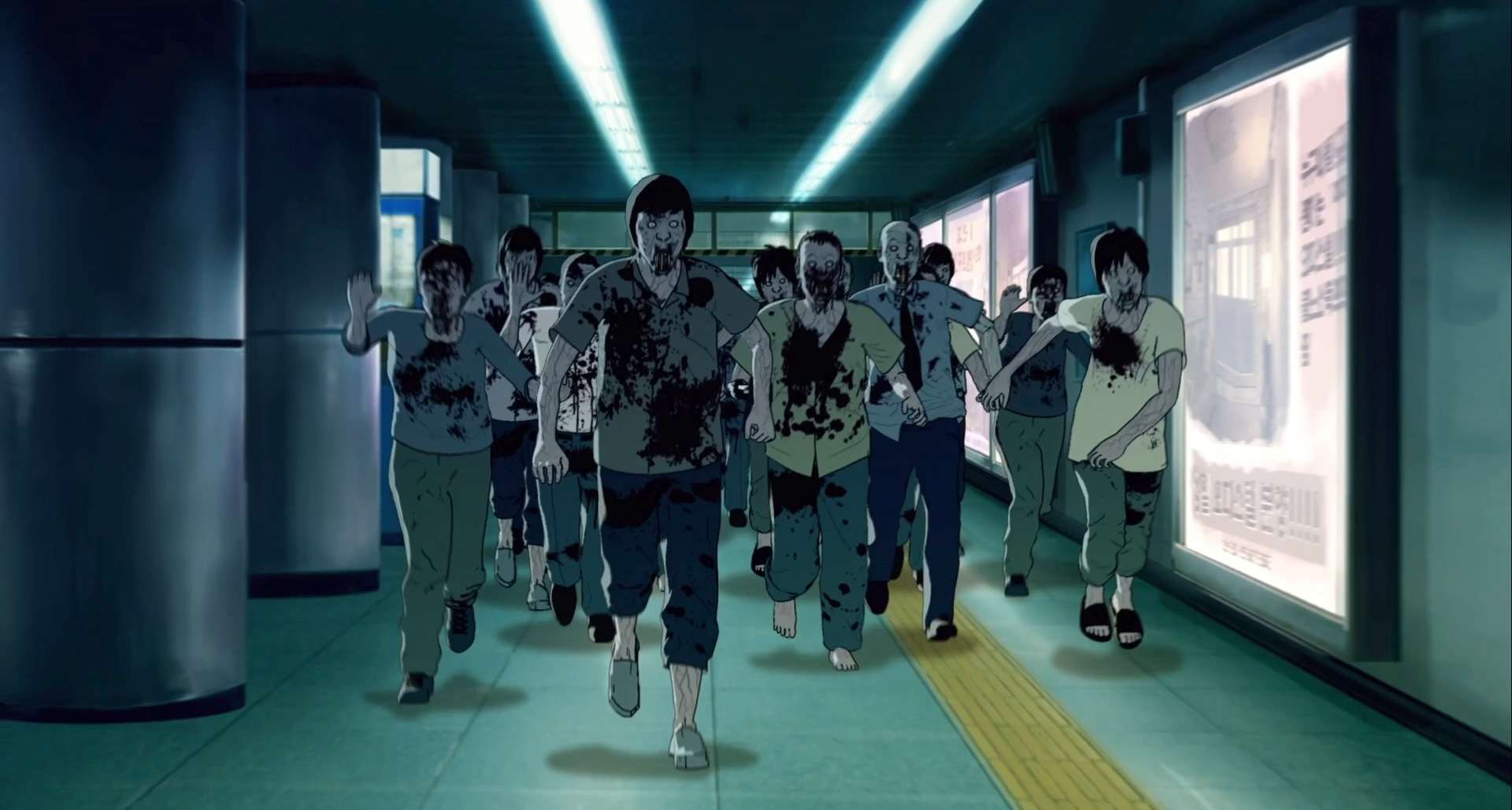 Animated zombie hordes invade Seoul Station (2016)