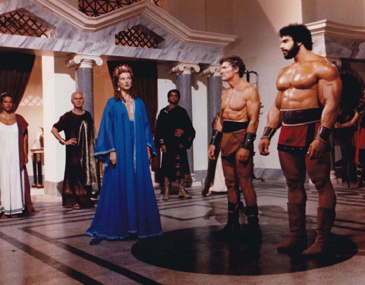 Carla Ferrigno, Brad Harris and Lou Ferrigno in The Seven Magnificent Gladiators (1985)