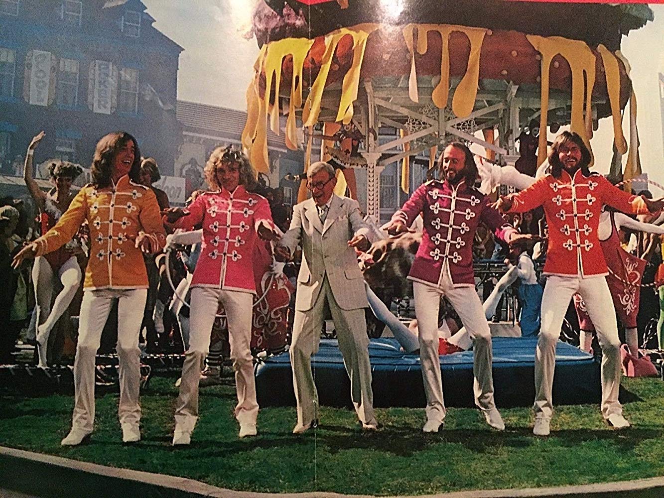 The Bees Gees and Peter Frampton dance with George Burns in Sgt Peppers Lonely Hearts Club Band (1978)