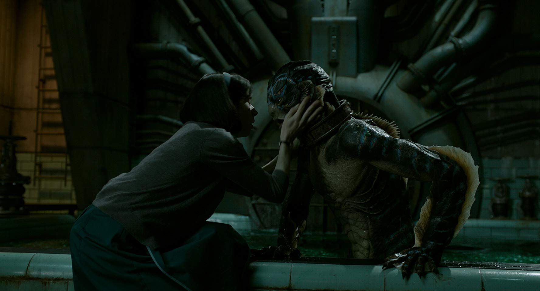 Sally Hawkins and the Amphibian Man (Doug Jones) in The Shape of Water (2017)