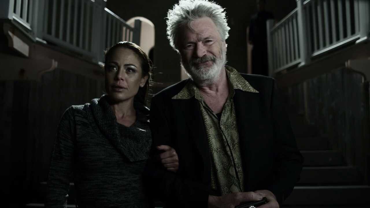 Yancy Butler and Patrick Bergin in Shark Week (2012)