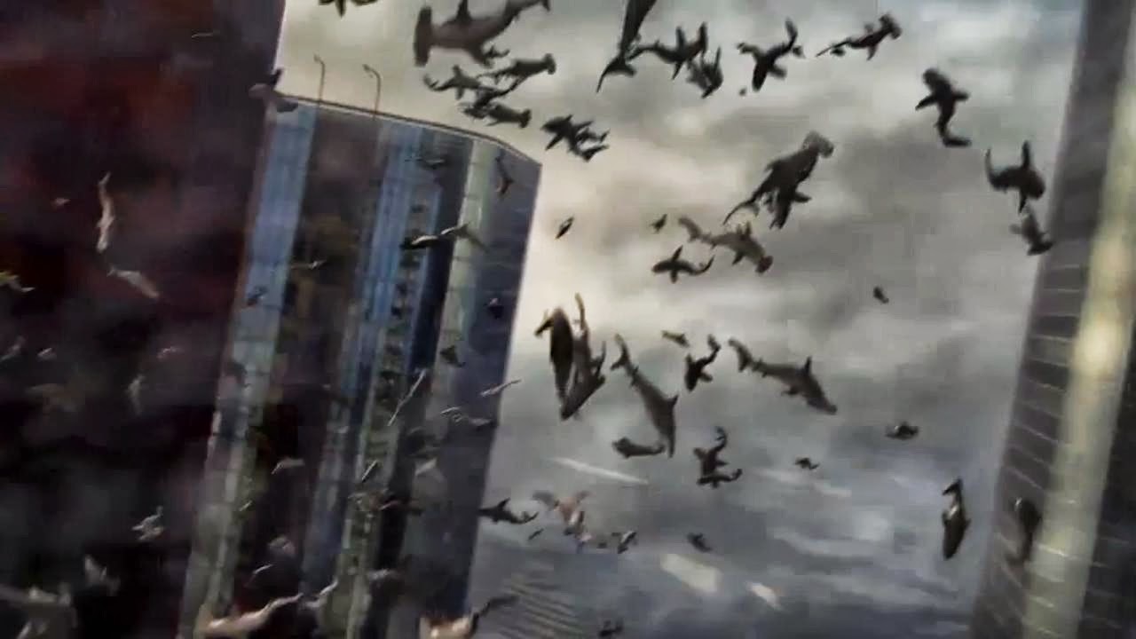 A tornado of sharks in Sharknado (2013)