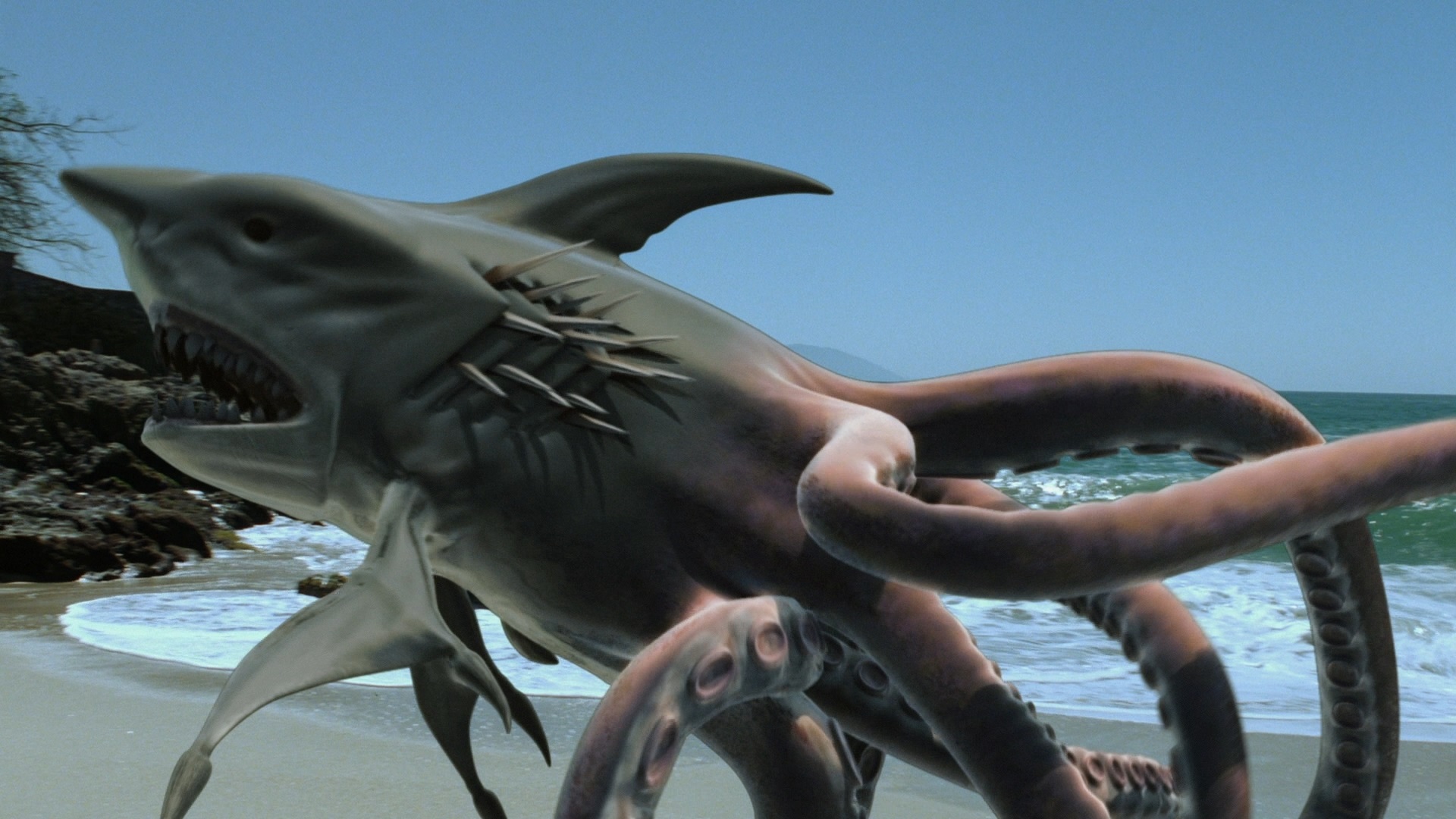 The Sharktopus, combination shark and octopus