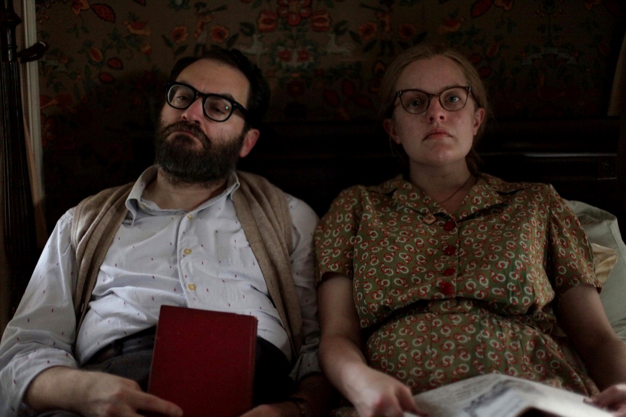 Husband and wife Stanley Hyman (Michael Stuhlbarg) and Shirley Jackson (Elisabeth Moss) in Shirley (2020)