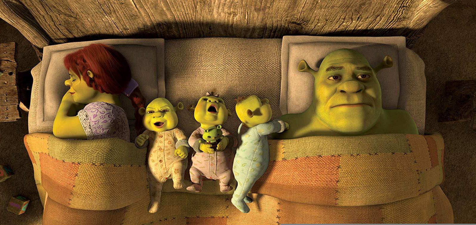 Shrek feels unhappy with the settled down domestic life in Shrek Forever After (2010)