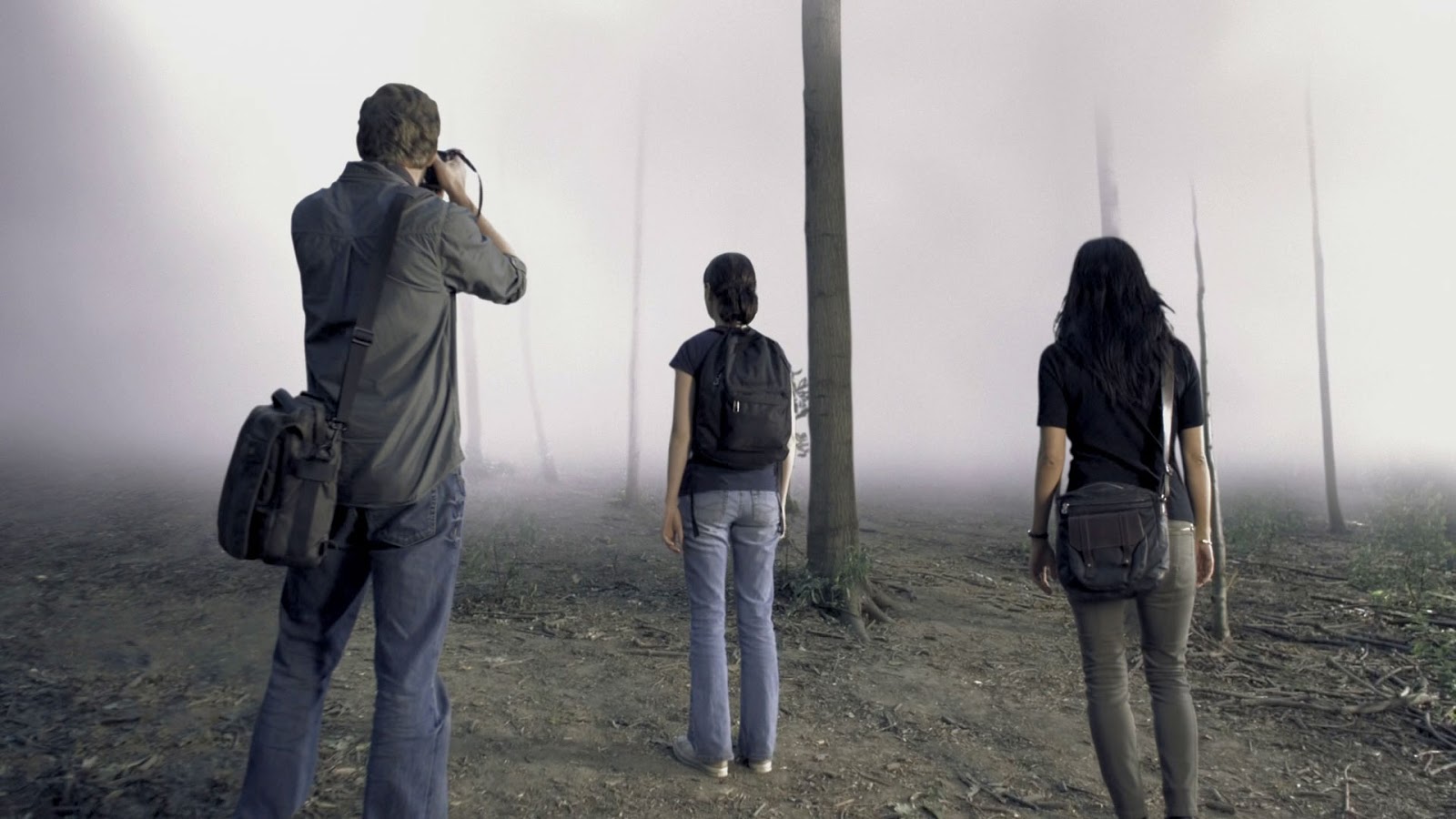 The party enter the fog bank in The Shrine (2010)