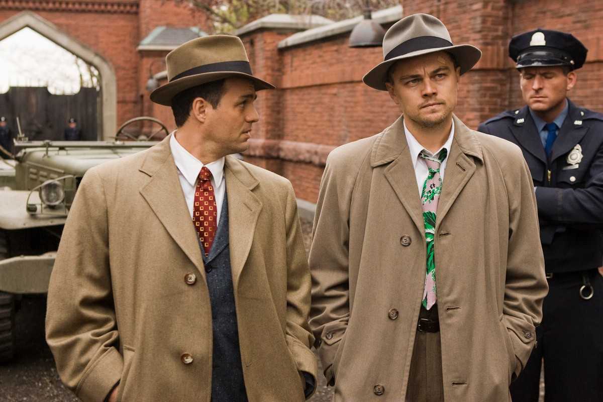 Mark Ruffalo and Leonardo DiCaprio arrive on Shutter Island (2010)