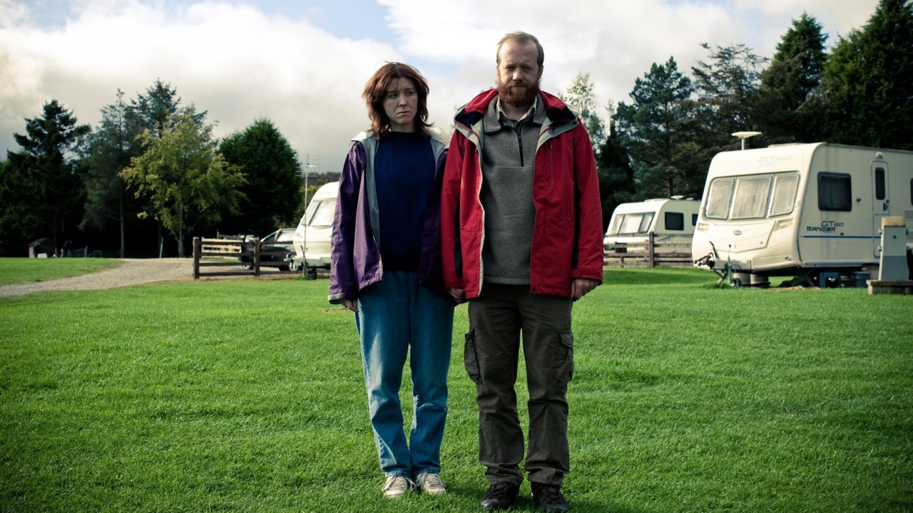 Alice Lowe and Steve Oram - psychopathic tourists on a caravan holiday in Sightseers (2012)