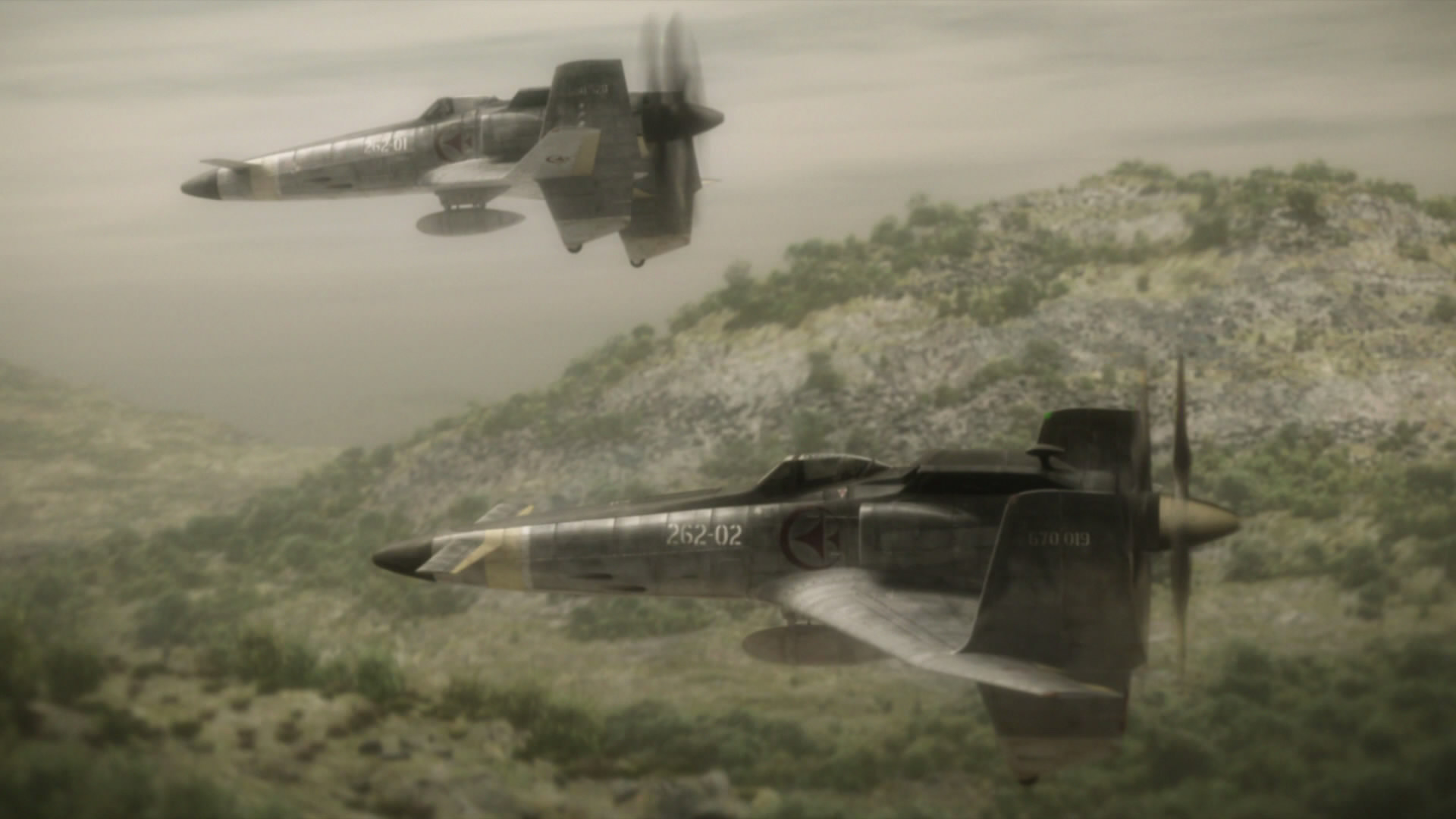 Mamoru Oshii's stunningly animated aerial combat sequences in The Sky Crawlers (2008)