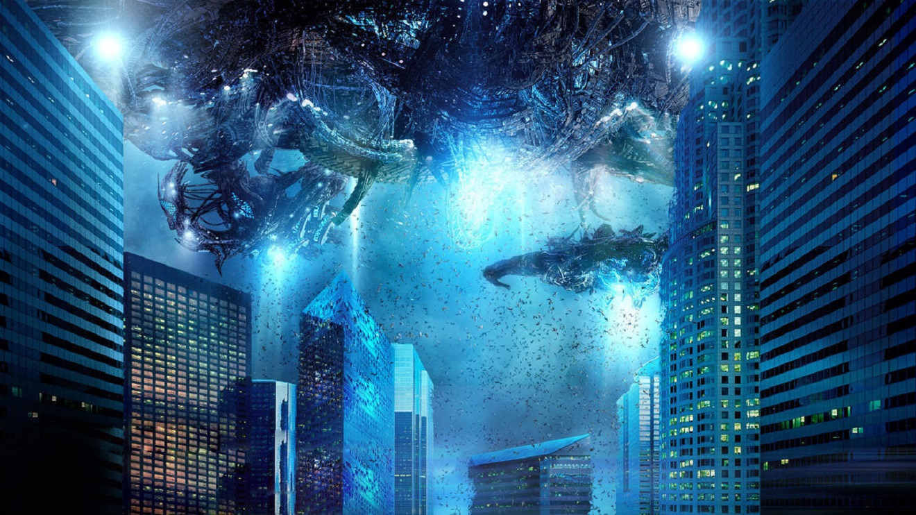 Alien invasion over L.A. in Skyline (2010)