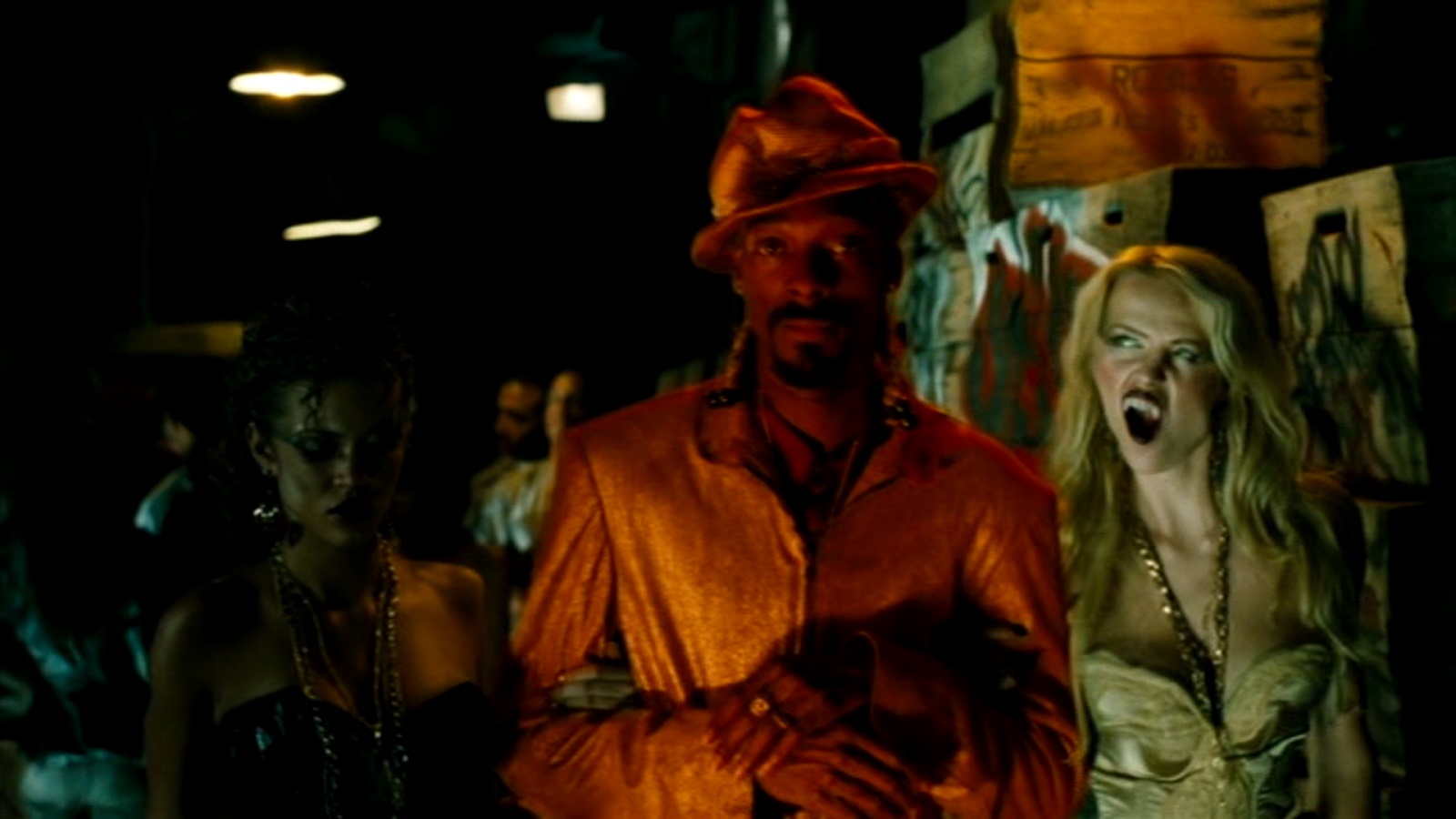 Snoop Dogg surrounded by his undead hoes in Snoop Dogg's Hood of Horror (2006)