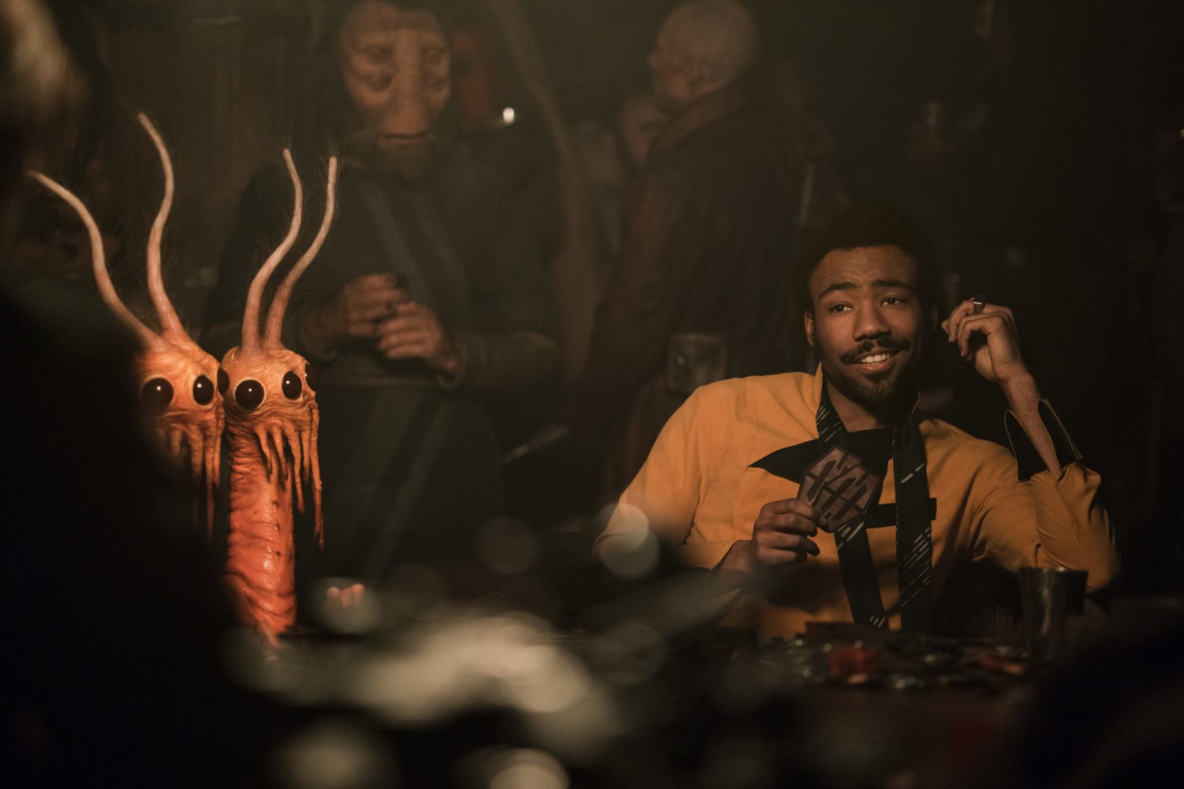 Donald Glover as the young Lando Calrissian in Solo A Star Wars Story (2018)
