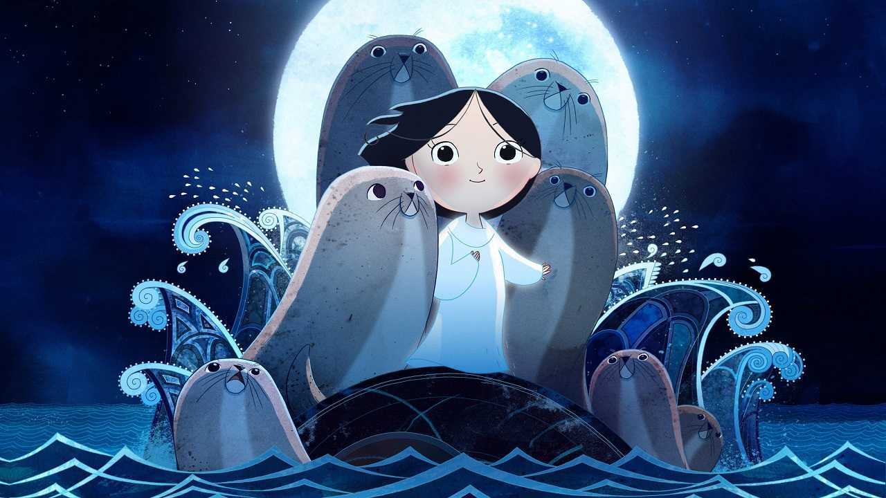 Saoirse among the seals in Song of the Sea (2014)