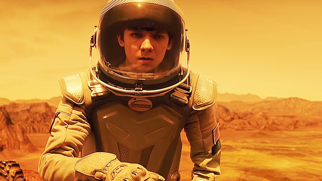 Asa Butterfield as the first person born on Mars in The Space Between Us (2017)