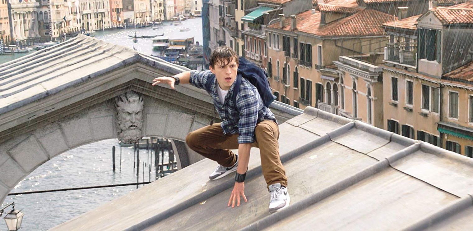 Peter Parker (Tom Holland) in Venice in Spider-Man: Far from Home (2019)