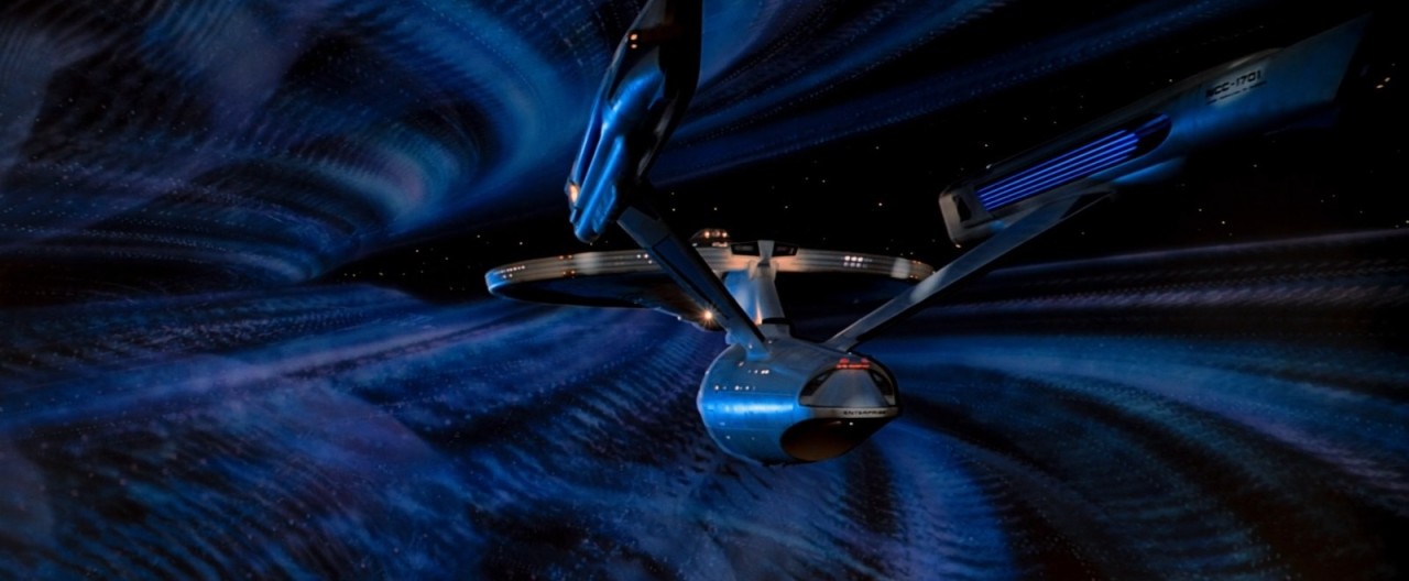 The Enterprise ventures into the V'Ger cloud in Star Trek - The Motion Picture (1979)