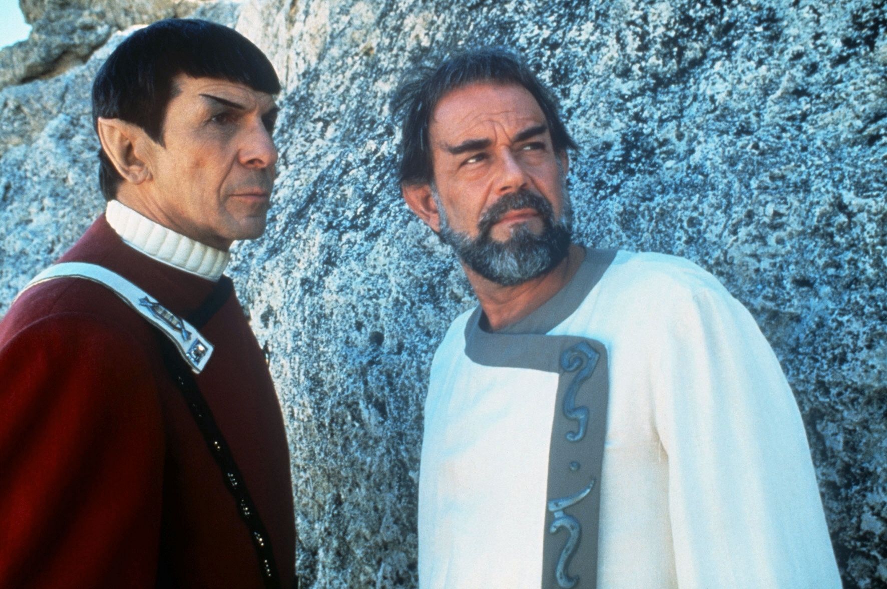 Spock (Leonard Nimoy) and his half-brother Sybok (Lawrence Luckinbill) in Star Trek V: The Final Frontier (1989)