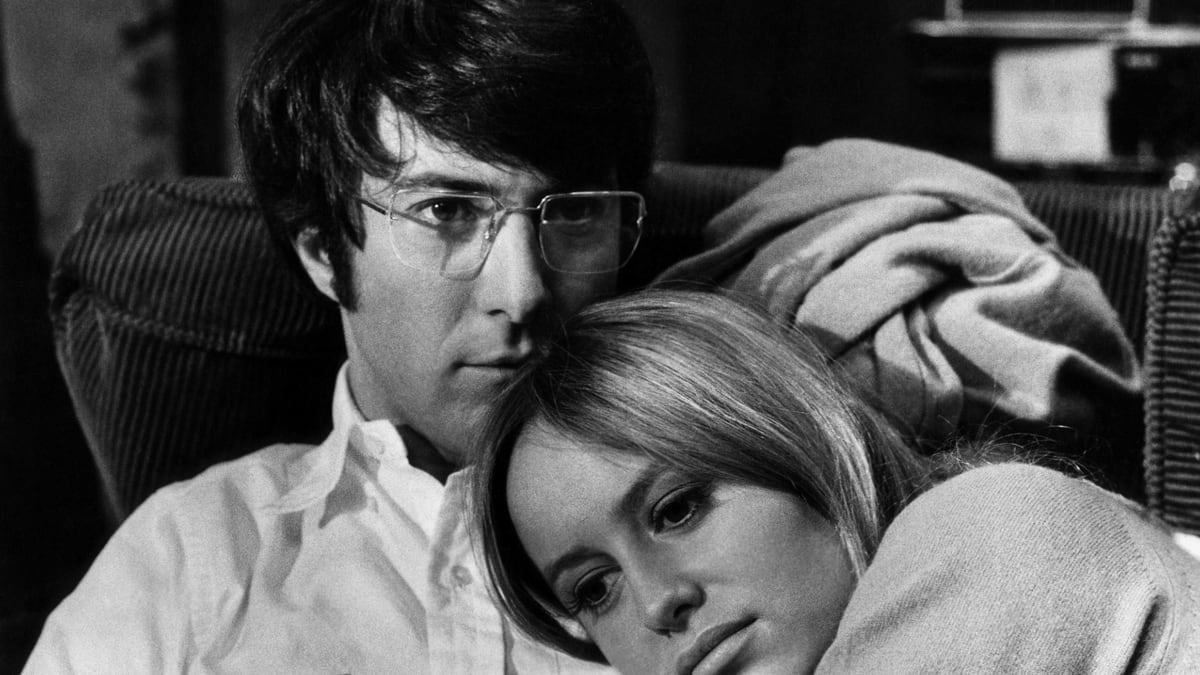 Dustin Hoffman and wife Susan George in Straw Dogs (1971)