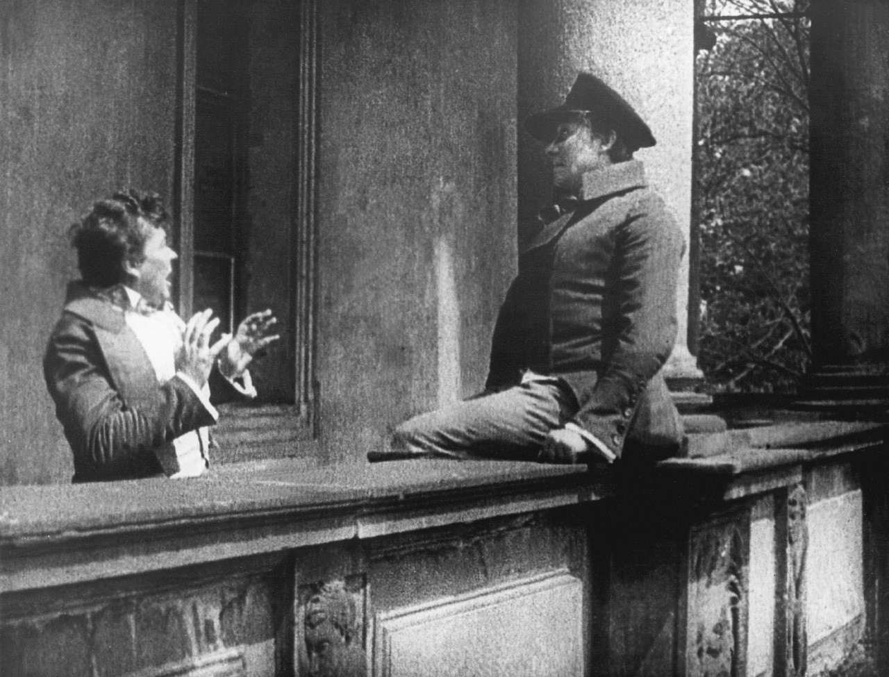 Paul Wegener as Balduin and doppelganger in The Student of Prague (1913)