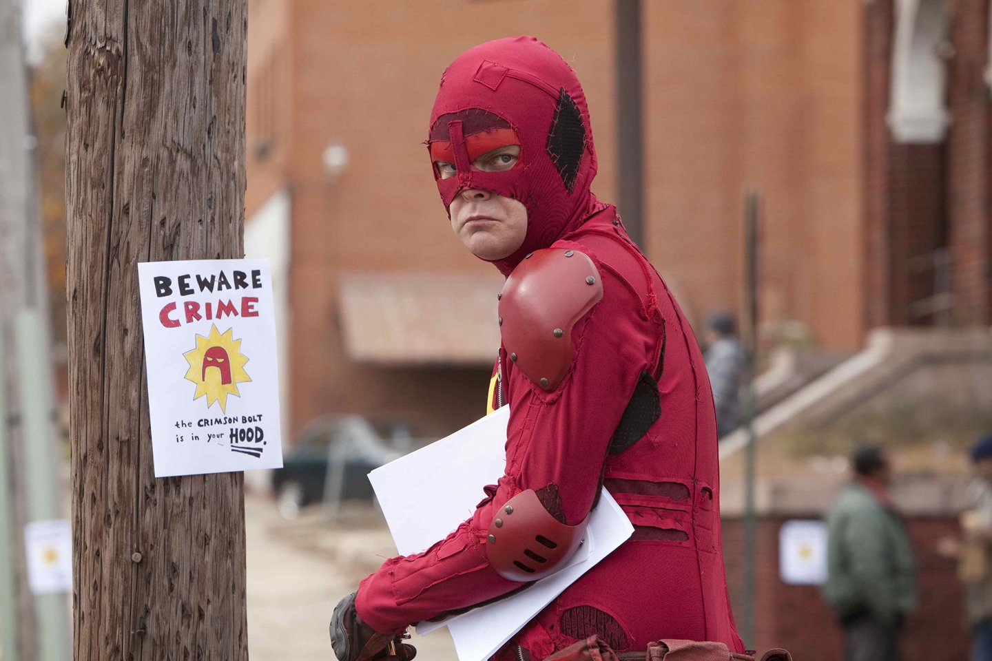 Rainn Wilson in his superhero guise as The Crimson Bolt in Super (2010)