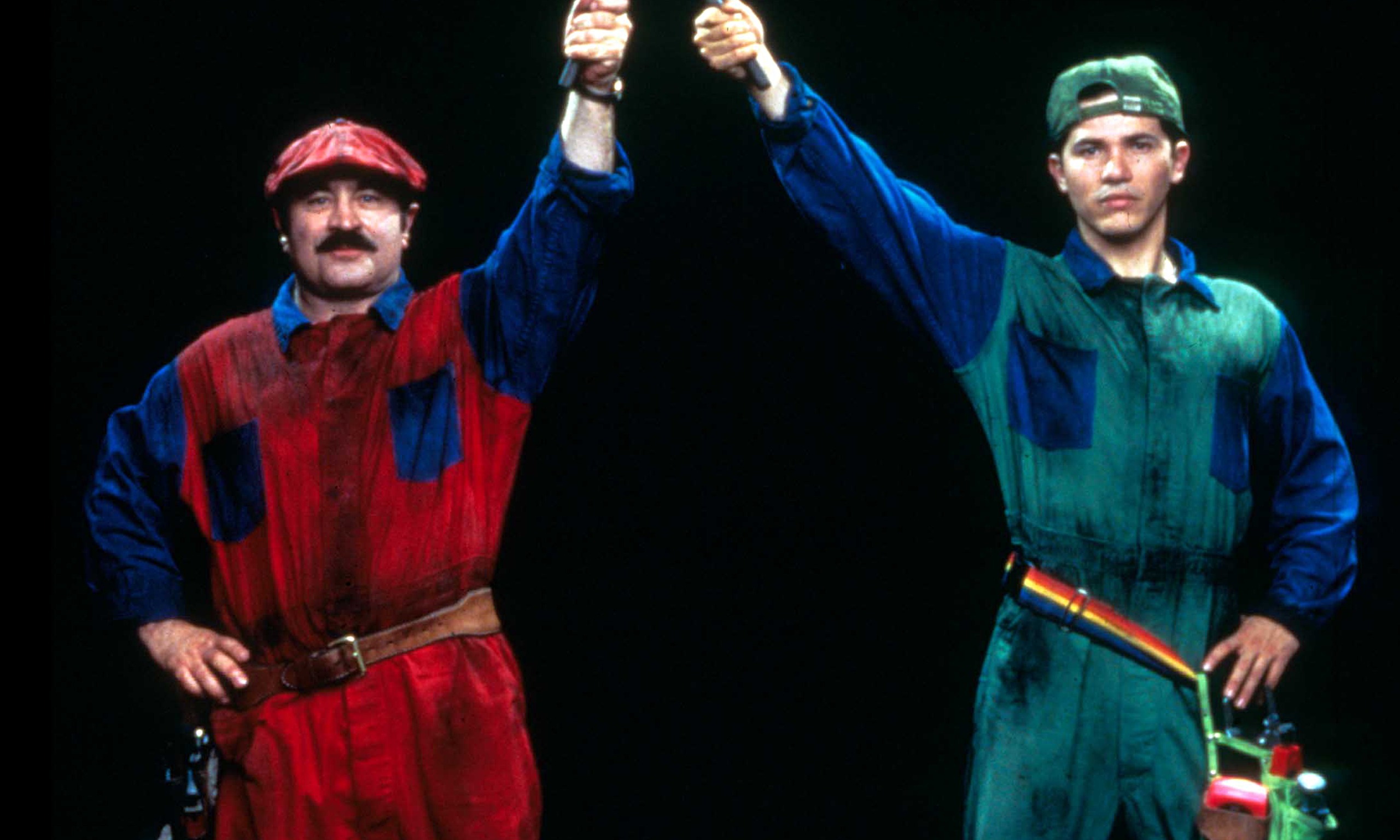 Bob Hoskins as Mario and John Leguizamo as Luigi in Super Mario Bros. (1993)