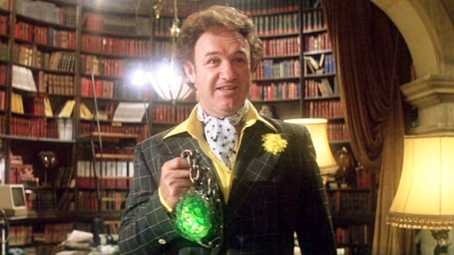 Lex Luthor (Gene Hackman) wields Kryptonite in Superman (1978)