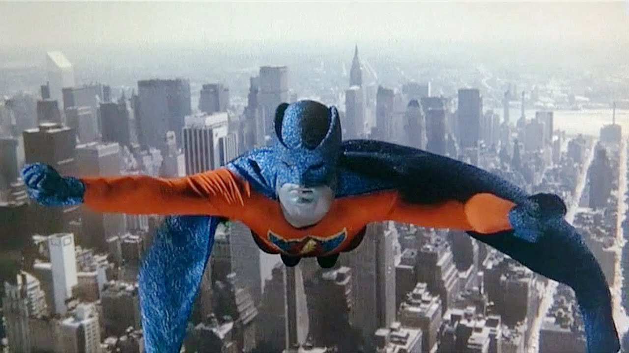 Richard Yesteran in flight as Supersonic Man (1979)