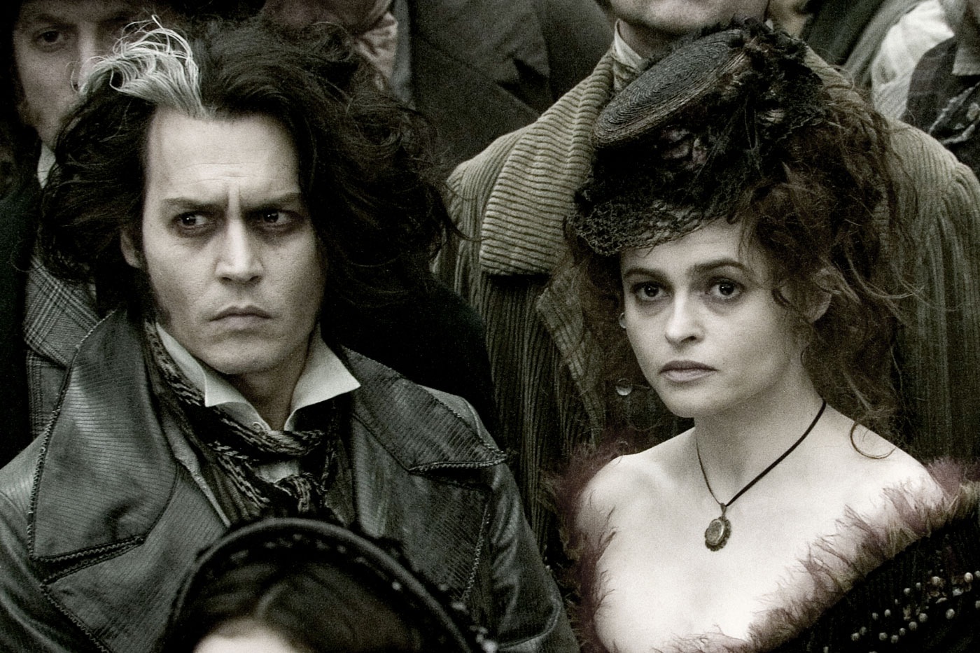 Sweeney Todd (Johnny Depp) and Mrs Lovett (Helena Bonham Carter) in Sweeney Todd: The Demon Barber of Fleet Street (2007)