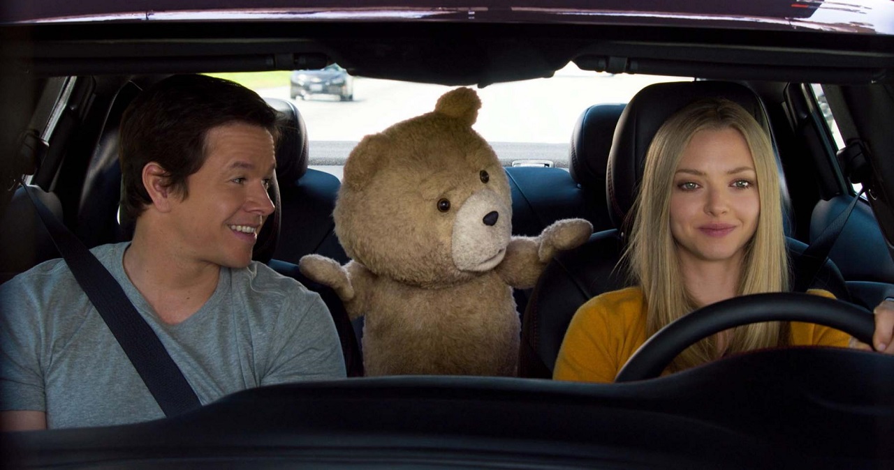 Mark Wahlberg, Ted and Amanda Seyfried in Ted 2 (2015)
