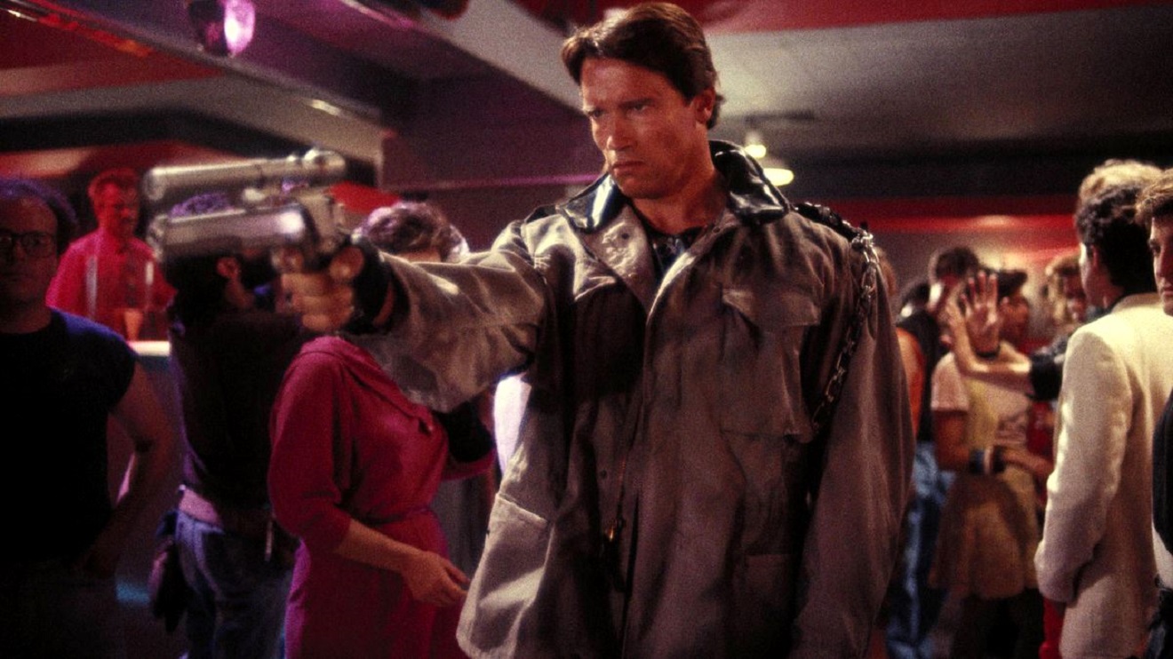 The Terminator (Arnold Schwarzenegger) comes hunting Sarah Conner
