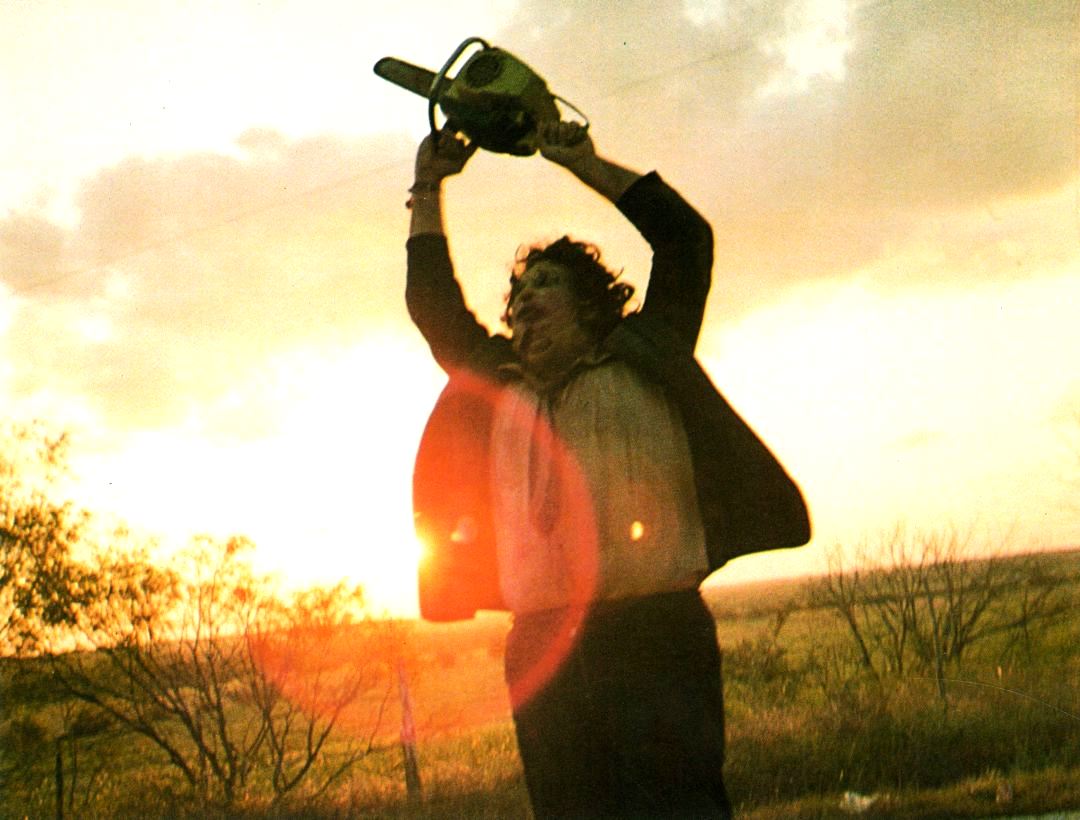 The iconic figure of Leatherface (Gunnar Hansen) in The Texas Chain Saw Massacre (1974)