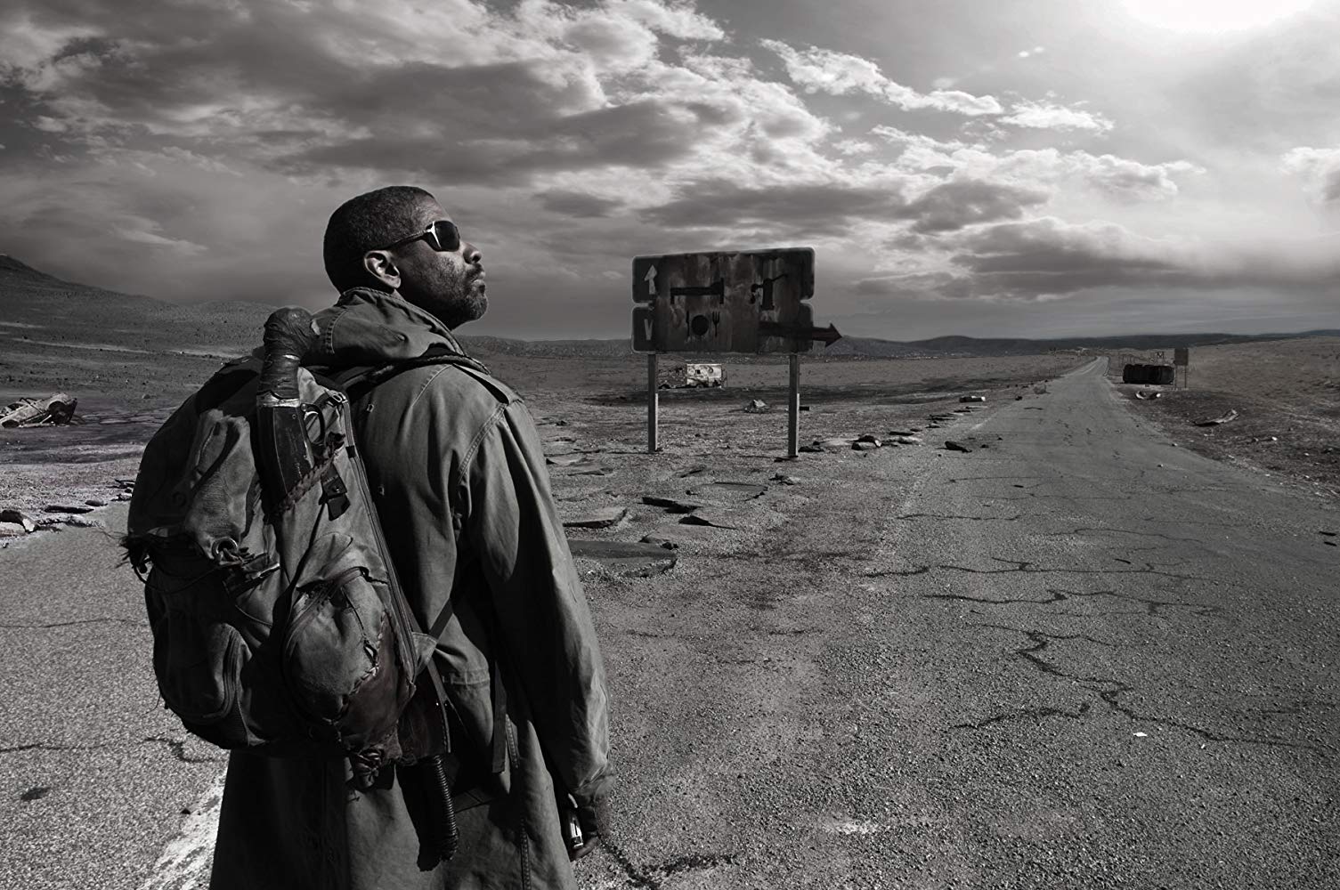 Denzel Washington wanders the post-holocaust wastelands in The Book of Eli (2010)