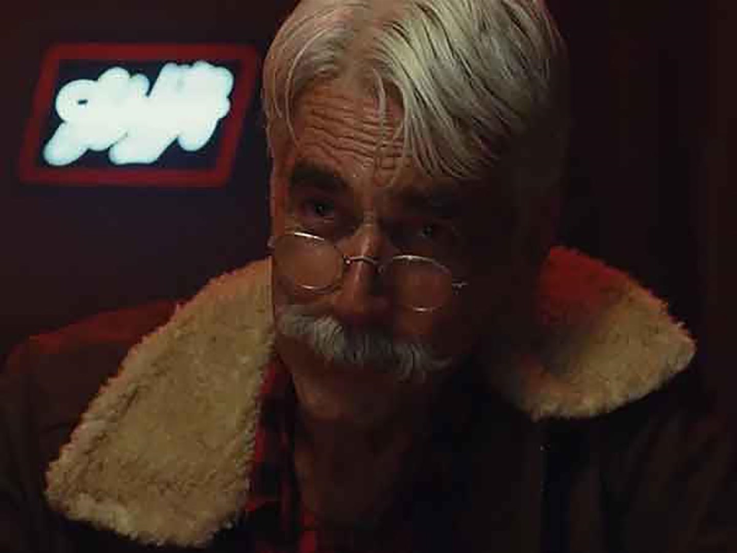 Sam Elliott as the aging Calvin Barr in The Man Who Killed Hitler and Then The Bigfoot (2018)