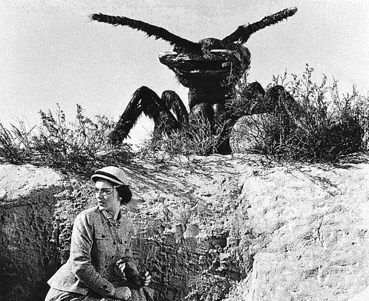 Joan Weldon and giant ant in Them! (1954)