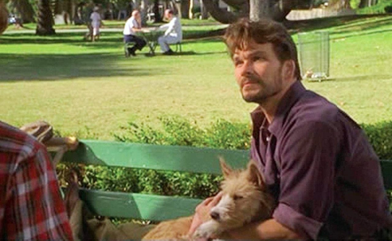 Jack McCloud (Patrick Swayze) and dog Betty Jane in Three Wishes (1995)