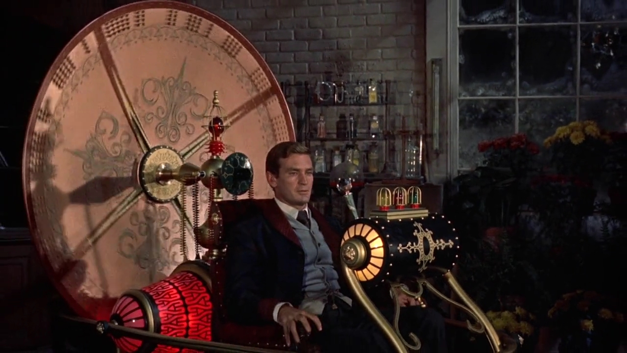 George (Rod Taylor) prepares to depart in The Time Machine (1960)