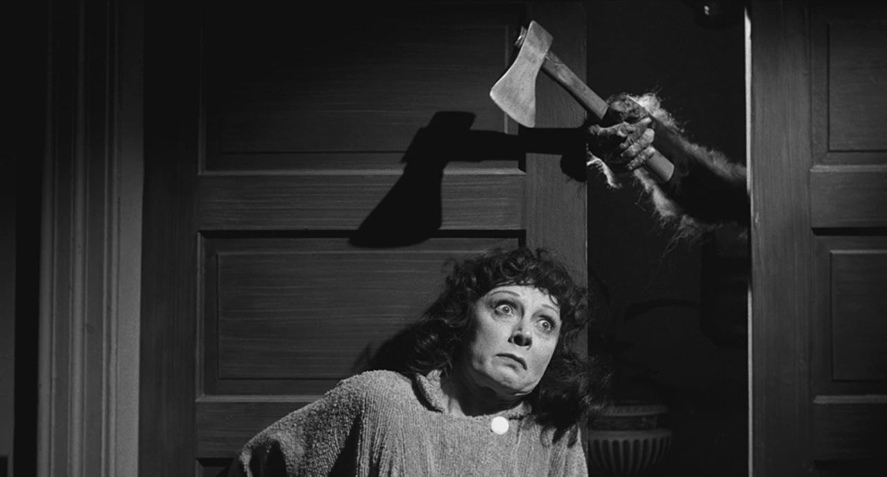 Deafmute Judith Evelyn is terrorised in The Tingler (1959