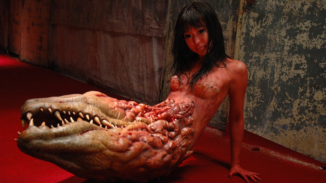 Biomechanoid entity with jaws for legs in Tokyo Gore Police (2008)
