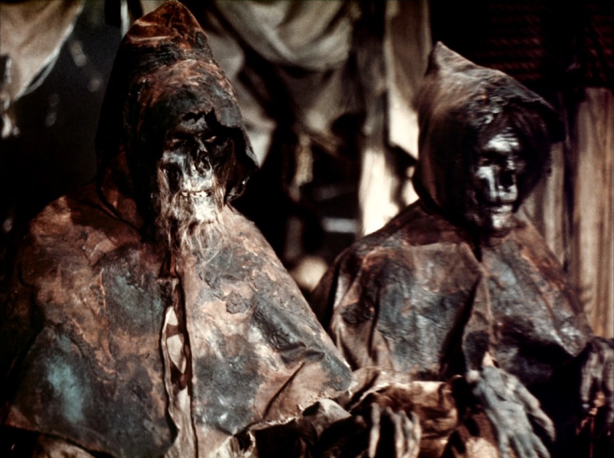 The blind Knights Templar zombies in Tombs of the Blind Dead (1971)