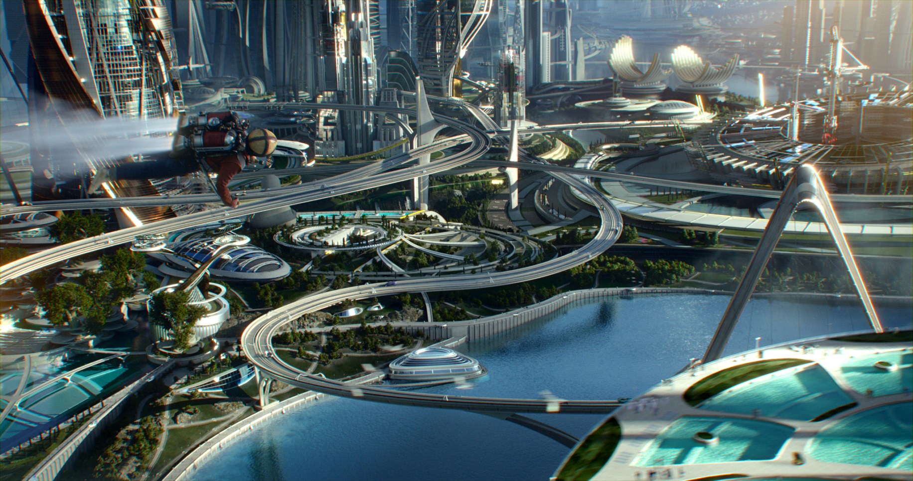 The amazing city of the future in Tomorrowland (2015)