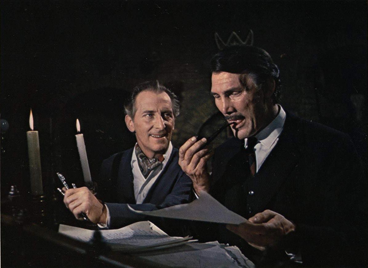 Peter Cushing, Jack Palance in Torture Garden (1967) 