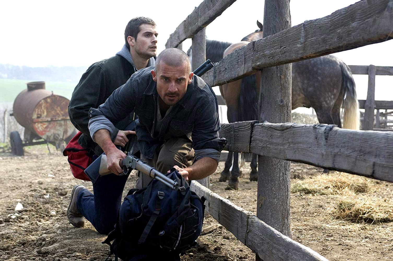 Brothers Henry Cavill and Dominic Purcell invade the farm at in Town Creek (2009)