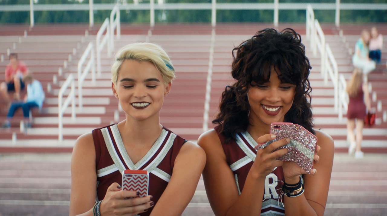 Brianna Hildebrand and Alexandra Shipp in Tragedy Girls (2017)