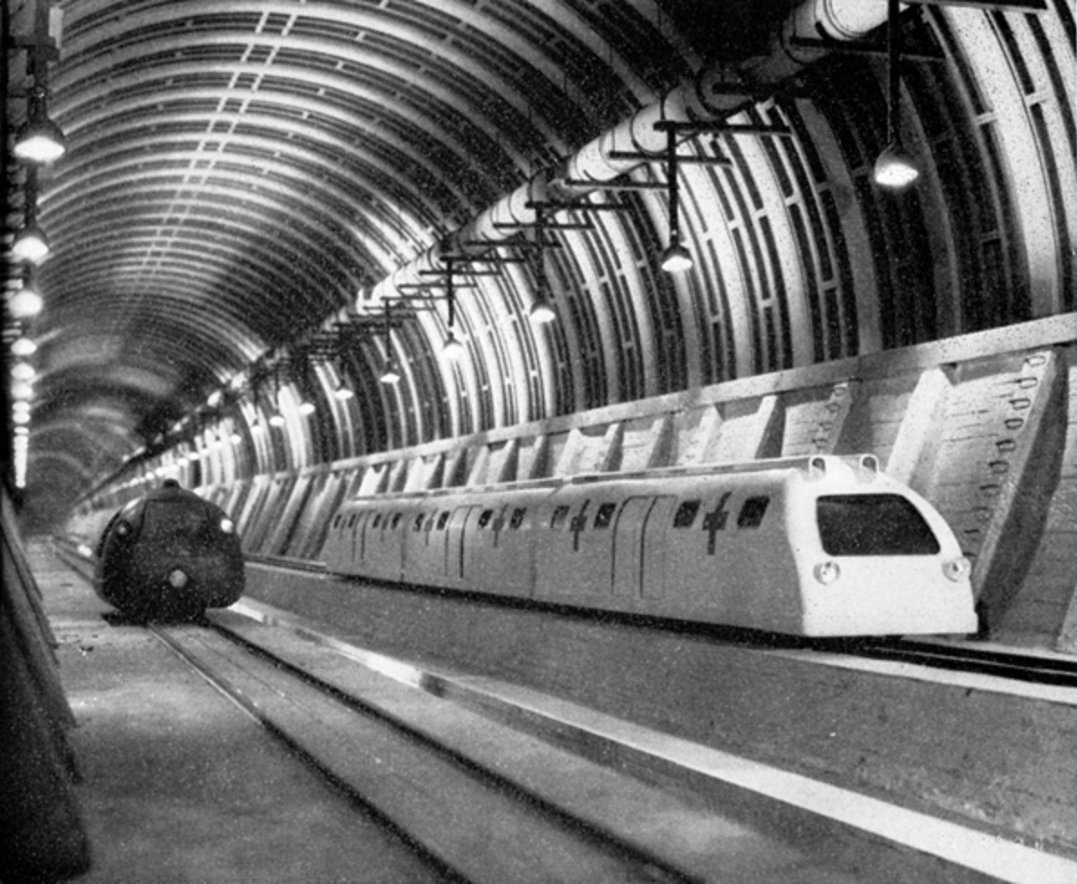 The interior of the Trans-Atlantic Tunnel (1935)
