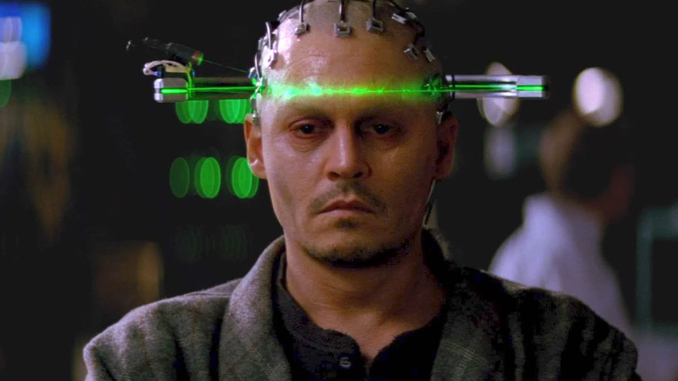 Johnny Depp has his mind scanned for upload in Transcendence (2014)