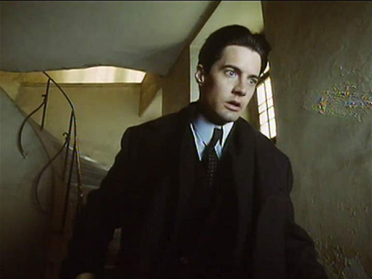 Kyle MacLachlan as Franz Kafka's protagonist Josef K caught in the surreal world of a nightmare  bureaucracy in The Trial (1993)