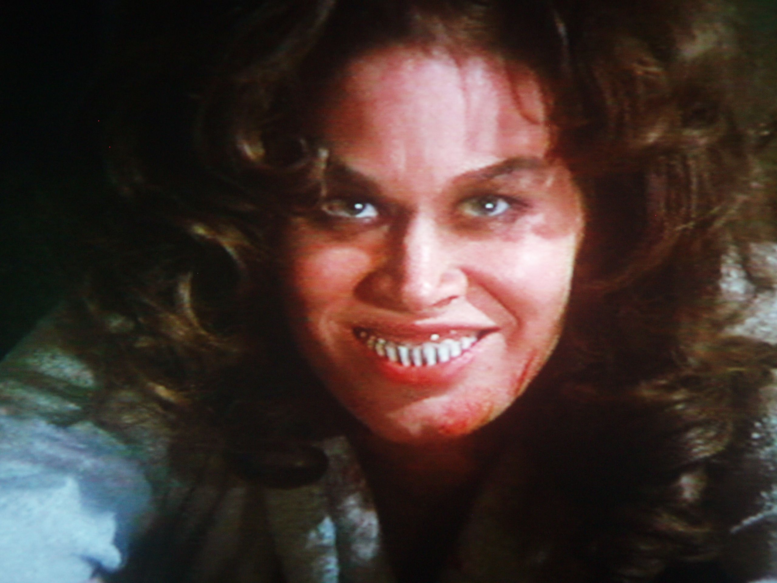 A possessed Karen Black in the Millicent and Therese episode of Trilogy of Terror (1975)