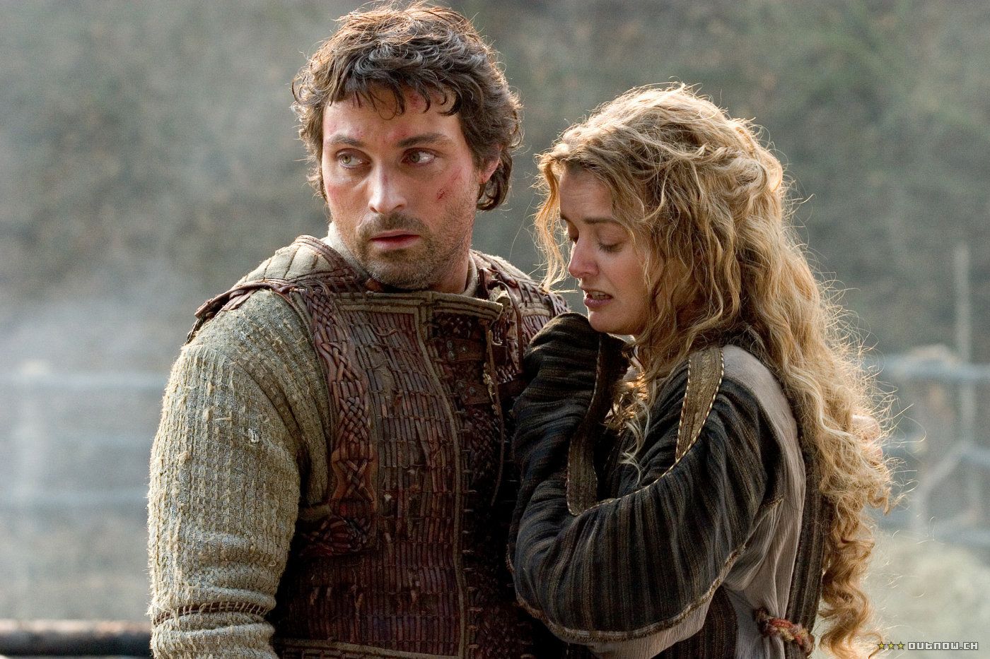 Marke (Rufus Sewell) and his betrothed wife Isolde (Sophia Myles) in Tristan + Isolde (2006) poster