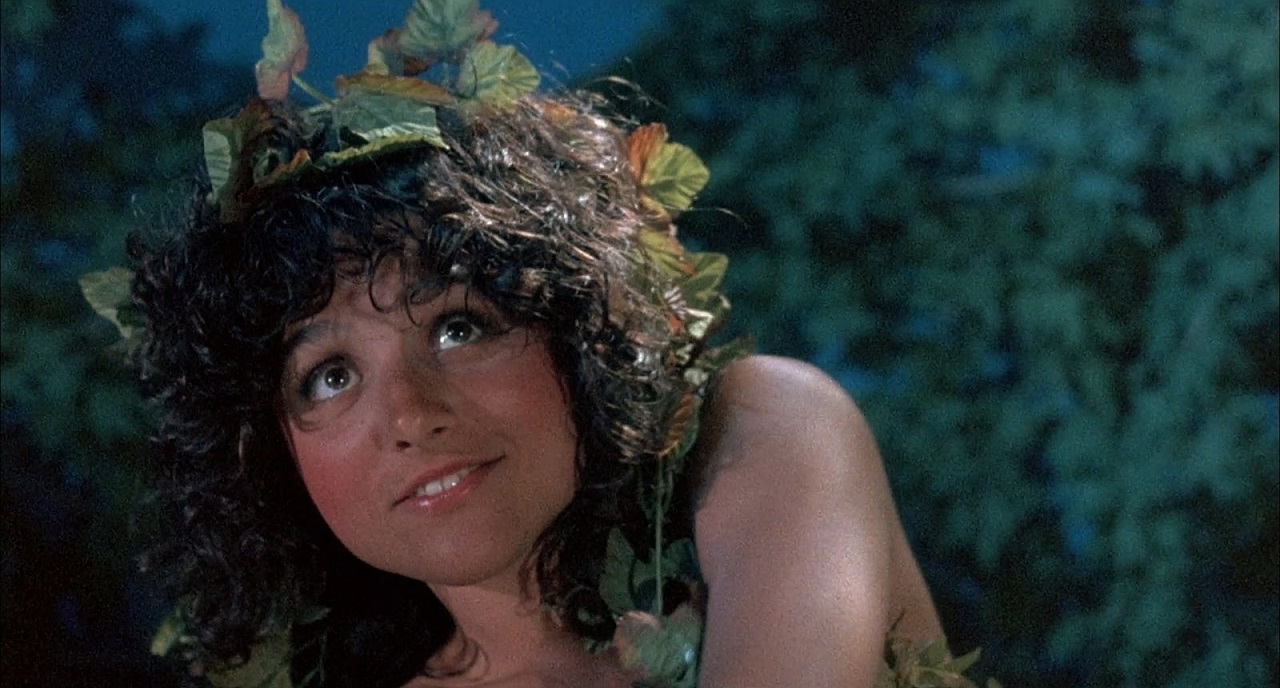 Julia Louis-Dreyfus as a woodland nymph in Troll (1986)