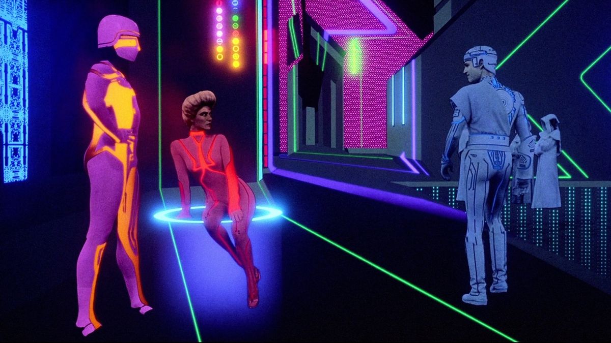 The world inside the computer in Tron (1982)